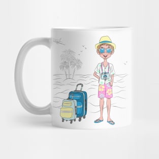 Hipster traveler guy Mug